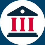 Icon of a courthouse