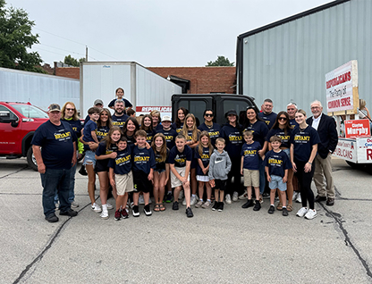 Carissa Bryant with a group of adults and children